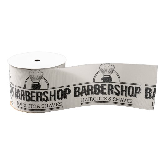 Ruban Gros-grain Barbershop look cuir (Bobine)