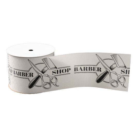 Ruban Gros-grain Barbershop look cuir (Bobine)