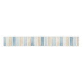 Ruban Gros-grain Beach Blue Cream Stripes Wedding (Devant)