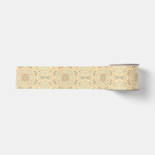 Ruban Gros-grain Beau Motif Tan Et Bleu