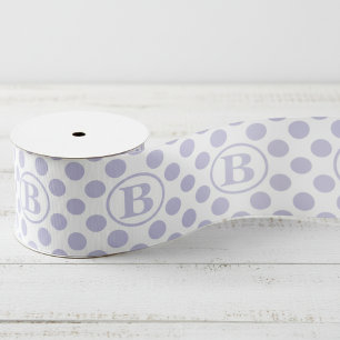 Ruban Gros-grain Bébé Pastel Pointillé Violet