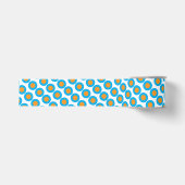 Ruban Gros-grain Bleu clair Orange Pois Moderne Funky (Devant)