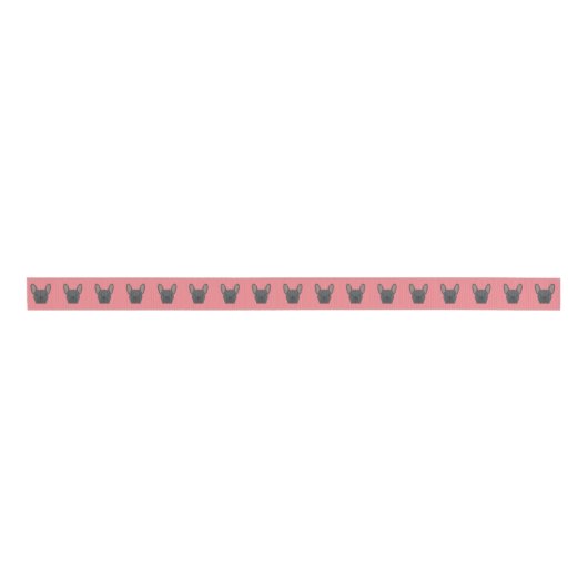 Ruban Gros-grain Bleu de coton français Grosgrain (Devant)