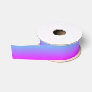 Ruban Gros-grain Bleu et ombré magenta