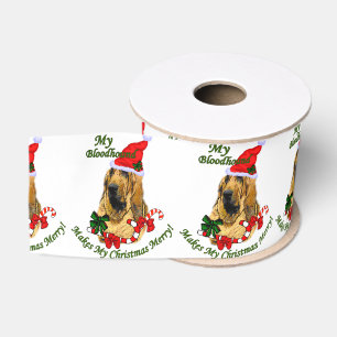 Ruban Gros-grain Bloodhal Christmas Joyeux