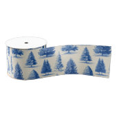 Ruban Gros-grain Blue Christmas toile (Bobine)