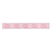 Ruban Gros-grain Blush Joyeux Noël Script (Devant)