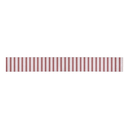 Ruban Gros-grain Blush Pink Red Stripes Christmas (Devant)