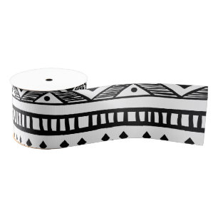 Ruban Gros-grain Bo de la tribu Boho Buffalo 3" Grosgrain Ribbon Bo