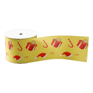 Ruban Gros-grain Boîte cadeau de Noël sucre de canne chapeau de Noë