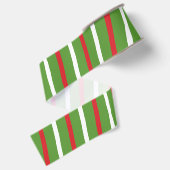 Ruban Gros-grain Bonbon rayé vert rouge blanc (Dos)