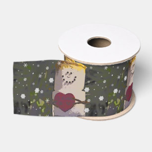 Ruban Gros-grain Bonhomme de neige de S'Mores dans la neige