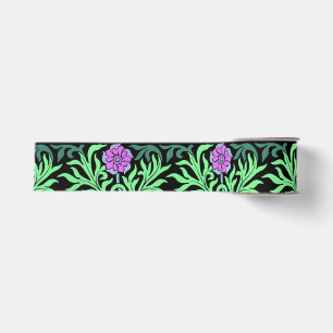Ruban Gros-grain Bordure florale lilas jolie
