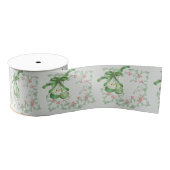 Ruban Gros-grain Bouges de rose verte Holly (Bobine)