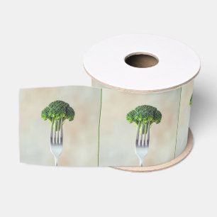 Ruban Gros-grain Bouquet de brocoli cru sur une fourchette