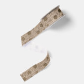 Ruban Gros-grain Bride Tribe Linen Points Brown Modèle de plan (Dos)