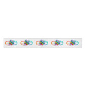 Ruban Gros-grain Bright infinity with rainbow butterfly (Devant)
