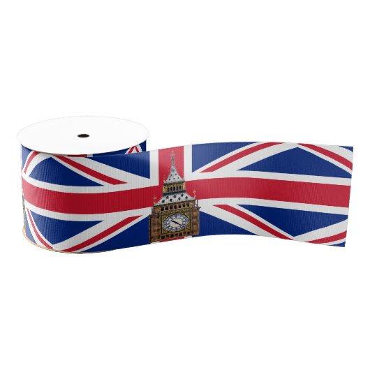 Ruban Gros-grain British Flag & Royaume-Uni, Big Ben /Londres Royau (Bobine)