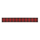 Ruban Gros-grain Brodie tartan rouge noir plaid (Devant)