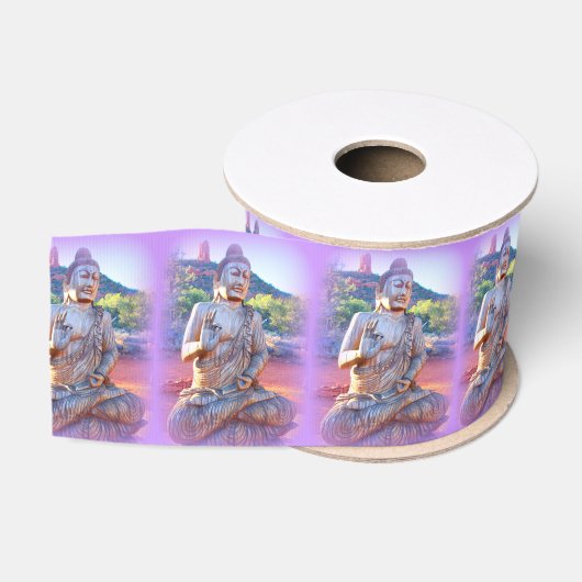 Ruban Gros-grain buddhas d'aura de lavande (Bobine)