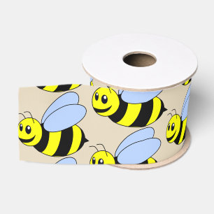 Ruban Gros-grain Bumble Bee Custom 3" Large Grosgrain Ribbon