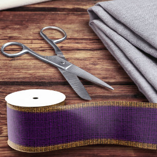 Ruban Gros-grain Burlap Réaliste Texture Simple Chic Rustique Viole