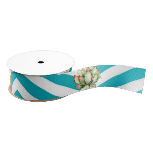 Ruban Gros-grain Cactus Succulent de 1,5 po de ruban de Grosgrain B