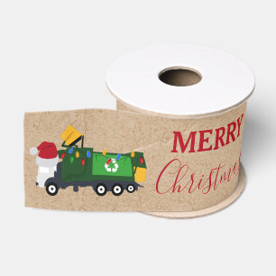 Ruban Gros-grain Camion de recyclage de Noël