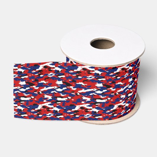 Ruban Gros-grain Camo patriotique (Bobine)