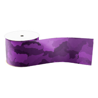 Ruban Gros-grain Camo pourpre
