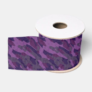 Ruban Gros-grain camouflage aux nuances de violet