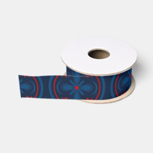 Ruban Gros-grain Carreaux floraux décoratifs motif