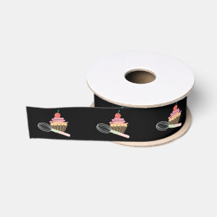 Ruban Gros-grain Cartes de cupcakes de boulangerie Emballage d'entr