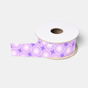 Ruban Gros-grain Cercles violets lumineux motif