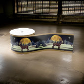 Ruban Gros-grain Cerf Noël hiver Grosgrain ruban