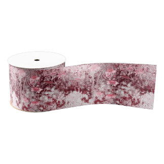 Ruban Gros-grain Champ de fleurs sauvages Impressionnisme-Mauve