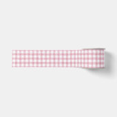 Ruban Gros-grain Charme Gingham Rose et Blanc Velouté (Devant)