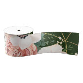 Ruban Gros-grain Chasseur de Rose de jardin géométrique de 3" Grosg (Bobine)