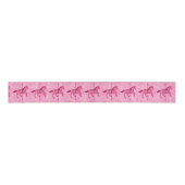 Ruban Gros-grain Cheval de carrousel - Fuchsia rose (Devant)