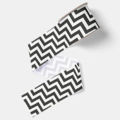 Ruban Gros-grain Chevron noir blanc (Dos)