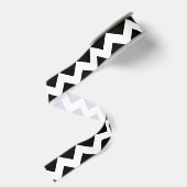 Ruban Gros-grain Chevron noir et blanc (Dos)