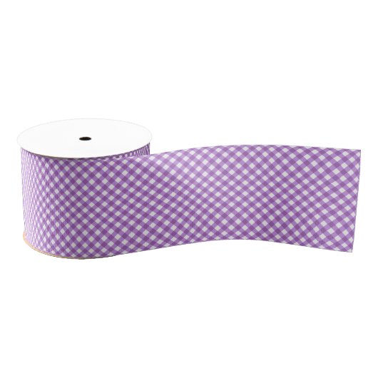 RUBAN GROS-GRAIN CHEX 15-PASTEL PURPLE-RIBBON (Bobine)