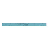 Ruban Gros-grain Chic Aqua Blue Marble Mariage (Devant)