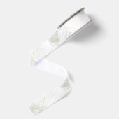 Ruban Gros-grain Chic Crème Rayures Blanches (Dos)