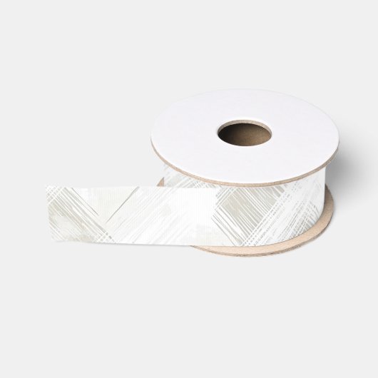 Ruban Gros-grain Chic Crème Rayures Blanches (Bobine)