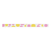 Ruban Gros-grain Chic Shabby Pois rose et jaune (Devant)