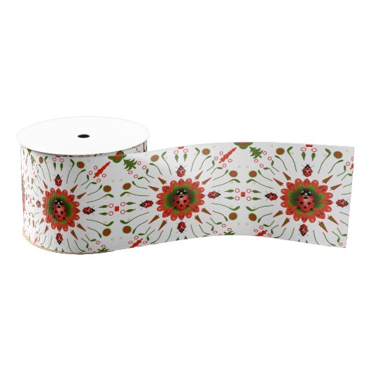 Ruban Gros-grain Christmas Ladybug (Bobine)
