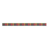 Ruban Gros-grain Clan Buchanan Tartan rouge jaune vert (Devant)