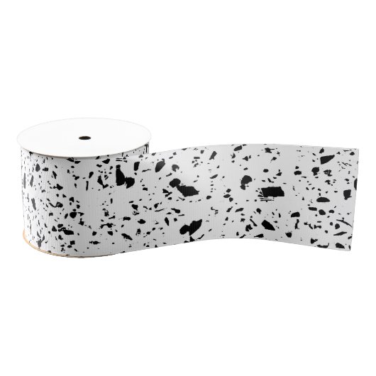 Ruban Gros-grain Classé en marbre noir Terrazzo (Bobine)