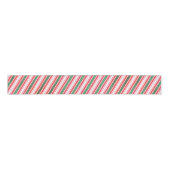 Ruban Gros-grain Classic Christmas Green Red White Stripes Ribbon (Devant)